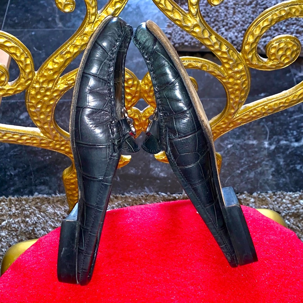 ESCADA Leather Crocodile Print